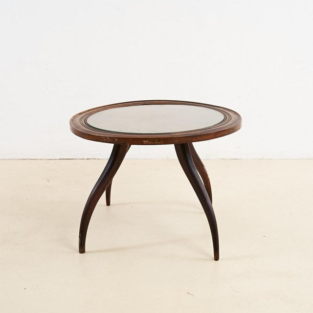 Wood Wood and Glass Table by Gaetano Borsani For Sale - Image 7 of 7