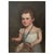A fine nineteenth century American portrait of a young boy holding a drum. The work is wonderfully rendered with...