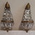 Mid-Century Brass Wall Lamps Crystal Glass Drops, 1950s, Set of 2, in Good conditions. Designed 1950 to 1959 European Plug...