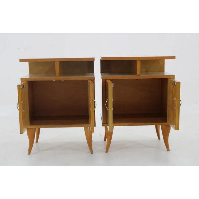 Brown Nightstands in Ash, Italy, 1960s, Set of 2 For Sale - Image 8 of 12