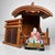 Japanese Wooden Shrine of Kamidana with Monk, 1950s, Set of 2 For Sale - Image 6 of 16