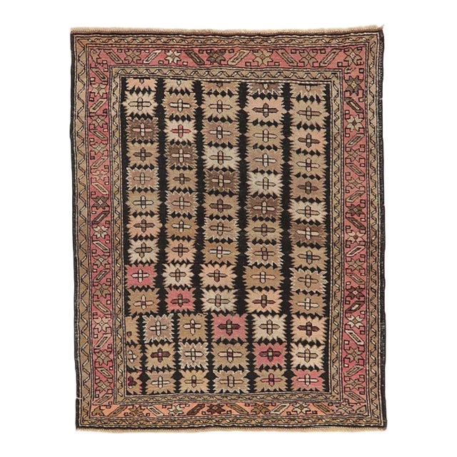 Antique Caucasian Wool Rug For Sale