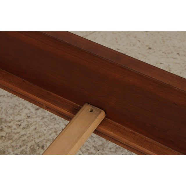 Brown Ethan Allen Avenue King Size Cherry Modern Sleigh Bed For Sale - Image 8 of 16