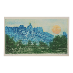 Provence, France Fine Art Aquatint Etching - “Legendary Provence" by Ronald Stephen Riddick