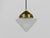 Glass Art Deco Brass Pendant Light with Conical Glass Shades, Vienna, 1930s For Sale - Image 7 of 18