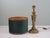 1970s Vintage Brass Table Lamp with Custom Green Velvet Shade and Panther Trim from JAB Anstoetz, 1970 For Sale - Image 5 of 11
