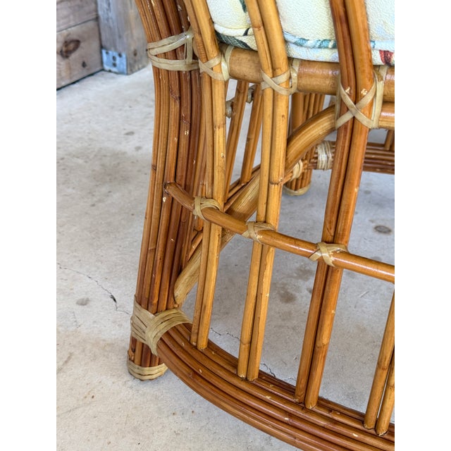 Vintage Coastal Organic Modern Pencil Rattan Lounge Chairs – Pair For Sale - Image 11 of 12