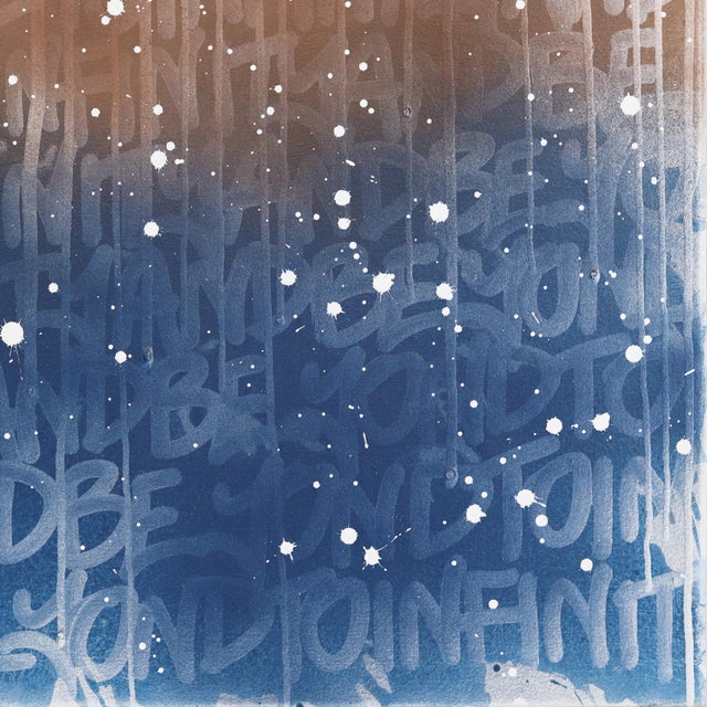 Just You and I - Large Original Two-Tone Abstract Mixed Media Painting on Canvas For Sale In Los Angeles - Image 6 of 9