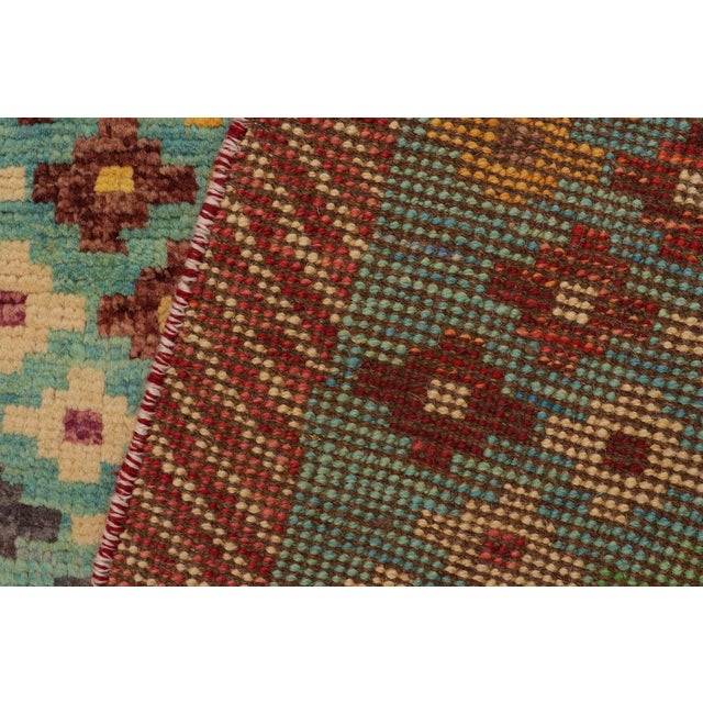 Shabby Chic Balochi Blue/Red Wool Rug - 3'4''x5'0'' For Sale - Image 9 of 11