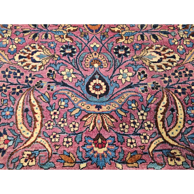 19th Century Oversized Persian Khorassan Rug, Hand-Knotted Wool, Allover Pattern, Purple & Blue, 11x20 For Sale - Image 15 of 17