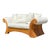 Vintage Coastal Pencil Reed Roll Arm Sofa For Sale