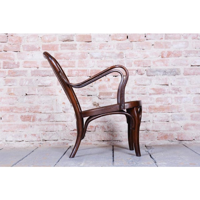 1930s Art Deco Armchair in Beech attributed to Josef Frank for Thonet, Czech, 1930s For Sale - Image 5 of 11