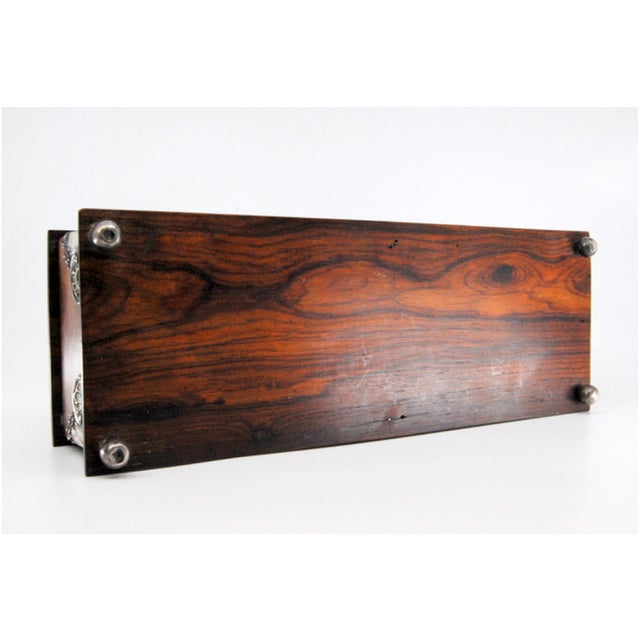 Wooden Glove Box with Silver Applications and My Gloves Engraving For Sale - Image 5 of 10