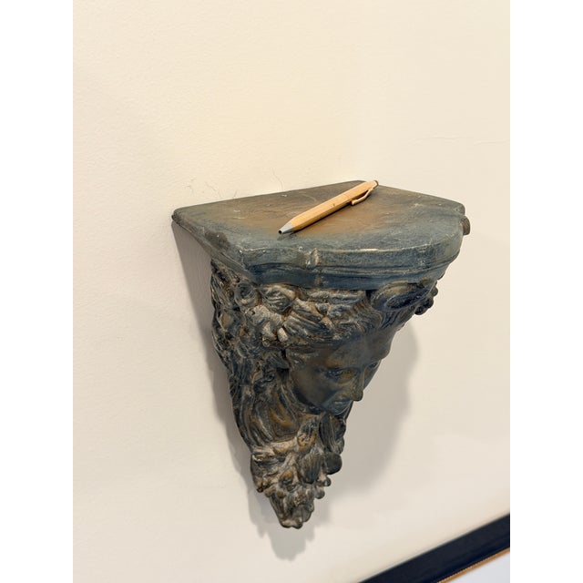 Vintage Architectural Woman Bracket Plaster Antique-Finish Wall Corbel Sculpture For Sale - Image 4 of 5