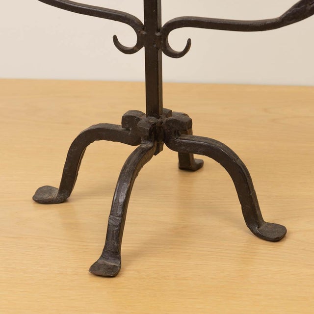 1950s French Iron Five-Arm Candelabra For Sale - Image 12 of 12