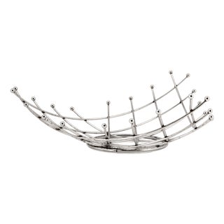 Mid-Century Modern Chrome Wire Fruit Bowl, 1970s For Sale