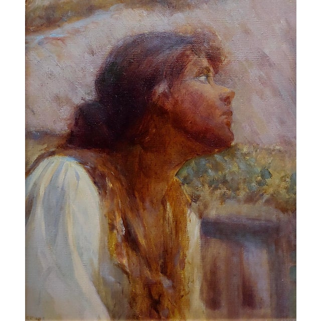 Figurative Eanger Irving Couse -Portrait of a Native American Woman-Oil Painting For Sale - Image 3 of 9