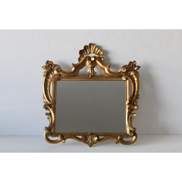Italian Rococo Style Gilt Molded Wall Mirror For Sale - Image 10 of 15