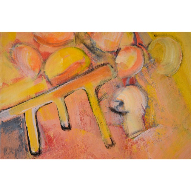 Day and Night Original Oil Style of Willem De Kooning and Richard Diebenkorn by Donald Roberts For Sale - Image 4 of 5