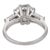 Mid Century Gia 4.27 Carat Diamond Platinum Engagement Ring, Size 6.75 For Sale In Los Angeles - Image 6 of 6