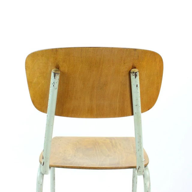 Mid-Century Modern School Chair in Metal and Plywood from Kovona, Czechoslovakia, 1960s For Sale - Image 3 of 13