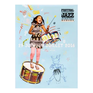 2016 Original Montreal International Jazz Festival Poster, Child With Drum