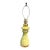 Vintage Mid Century Atomic Ceramic Lamp Base Light Lime Green and Gold With Marble Finial 1950s For Sale