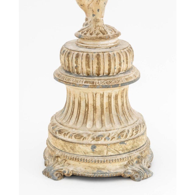Neoclassical Style Marble Top Figural Side Table For Sale In New York - Image 6 of 9