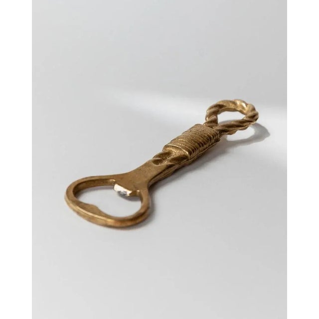 Vintage Rope and Loop-Shaped Bottle Opener in Brass, Italy, 1960s For Sale - Image 5 of 11