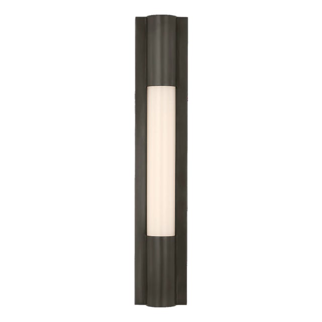 Ellington 16" Slimline Bath Light in Bronze with White Glass Designer: Ian K. Fowler Finish: Bronze Height: 16" Width: 3"...