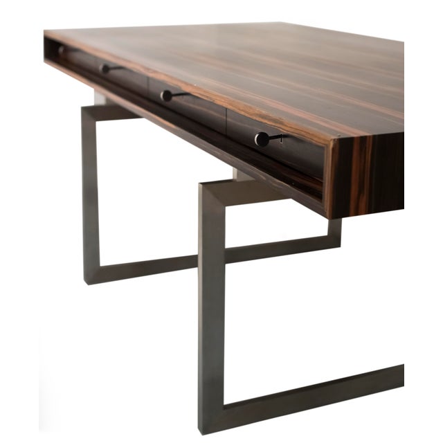 Late 20th Century Attributed to Bodil Kjaer Re-Edition Desk and Two File Boxes For Sale - Image 9 of 16