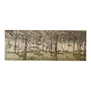 Ruth Leaf "Ballet for 26 Trees" Etching 29x22 Studio Print BFK Rives Paper Art For Sale