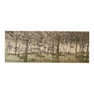 Ruth Leaf "Ballet for 26 Trees" Etching 29x22 Studio Print BFK Rives Paper Art