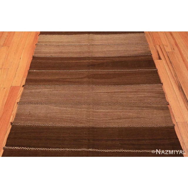 Moroccan Nazmiyal Collection Brown Mid Century Moroccan Kilim Rug For Sale - Image 3 of 8