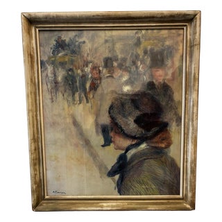 After Renoir, La Place Clichy, Oil Painting on Canvas For Sale