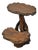 Vintage Mid Century Modern Live Edge 2 Tier Walnut Plant Stand Side Table For Sale