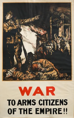 1914 Original American World War One Poster - War, to Arms Citizens of the Empire!!