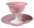 Steuben Glass Steuben Pink Opaline or Rosaline Art Glass Footed Bowl & Underplate For Sale - Image 4 of 4