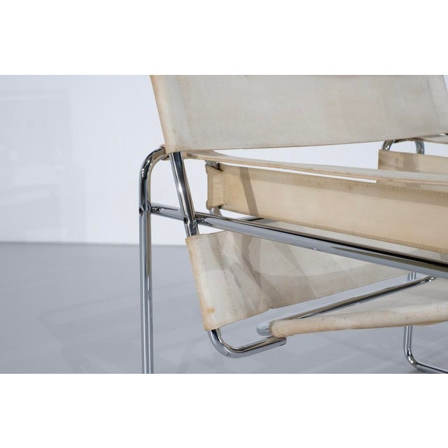Gavina B3 Wassily Armchair in Fabric by Marcel Breuer for Gavina, 1970s For Sale - Image 4 of 14