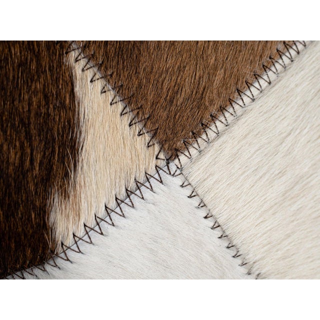 Canvello Set of 2 Genuine Cowhide Leather Decorative Throw Pillow With Feather Down Insert Included For Sale In San Francisco - Image 6 of 9