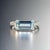 Blue Natural Aquamarine Diamond Ring 6.75 14k W Gold 2.24 TCW Certified For Sale - Image 8 of 8
