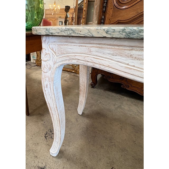 19th Century French Louis XV Style Marble Top Console Table For Sale - Image 4 of 13