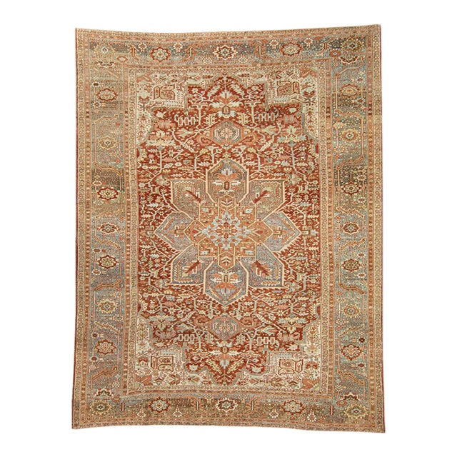 Persian Antique Rug 9'11" x 13'1" For Sale