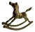1980s Vintage Brass Rocking Horse For Sale