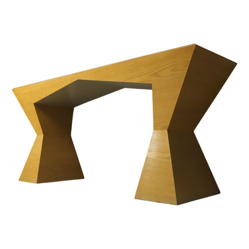 Italian Geometric Console Table, 1980 For Sale