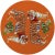 These pebbled vinyl leather placemats have patterns on the front and off-white on the back. This set can be used indoors...