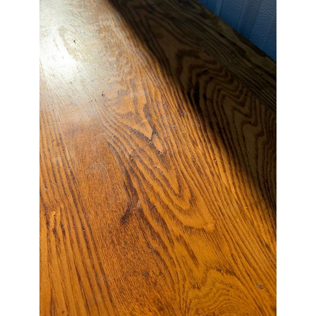 Wood Antique Victorian Eastlake Oak Three-Drawer Chest With Brass Hardware For Sale - Image 7 of 12