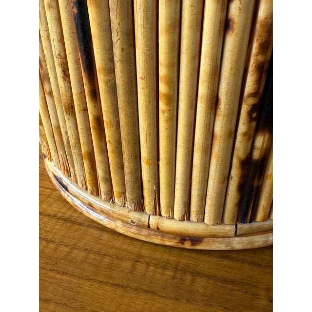 English Pair of Vintage Tortoiseshell Bamboo Cache Pots or Planters For Sale - Image 3 of 11