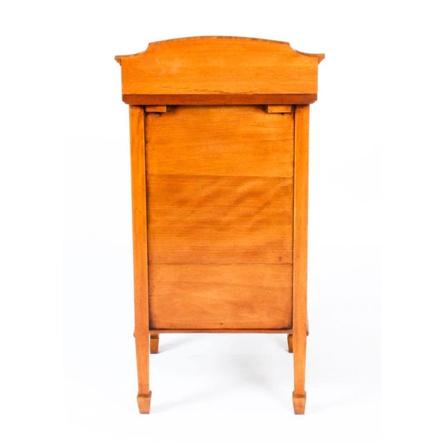 19th Century Satinwood & Inlaid Bedside Cabinet For Sale - Image 11 of 16