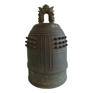 19th Century Bronze Temple Bell For Sale